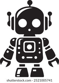 Un personaje de robot de Vector fresco en Illustrator