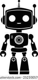 Un personaje de robot de Vector fresco en Illustrator