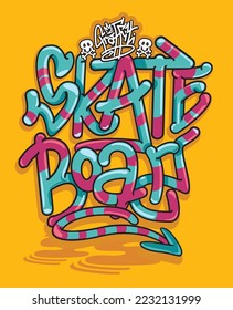 cool vector skateboard graffiti design for t shirt