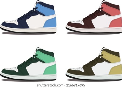 cool vector sneaker color modern