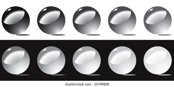 Cool vector spheres black and white
