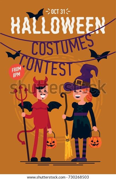 Cool Vector Template On Halloween Costumes Stock Vector Royalty Free