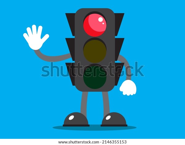 Cool vector of traffic light characters\
marked with a stop or not crossing, suitable for symbol icon\
designs or road sign\
illustrations\
\
