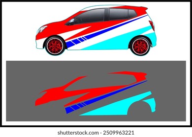 cool vector wrap car design, custom decal, car sticker
