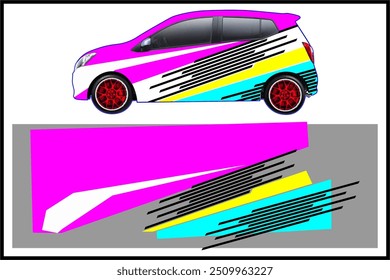 cool vector wrap car design, custom decal, car sticker