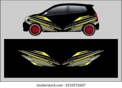 cool vector wrap car design, modern abstract background, car sticker