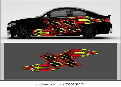 cool vector wrap car design, with elegant line pattern. my own work, not ai generate