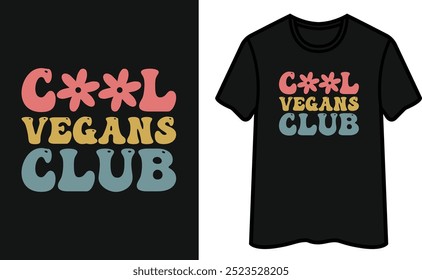 Cool Vegans Club. Vegan T-Shirt Design