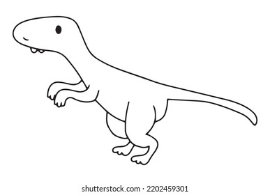 Cool velociraptor dinosaur vector illustration