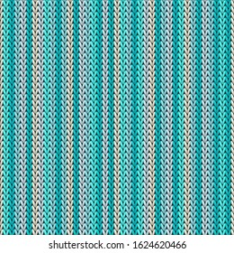 Cool vertical stripes knitting texture geometric vector seamless. Jumper stockinet ornament. Winter seamless knitted pattern. Christmas spirit backdrop.