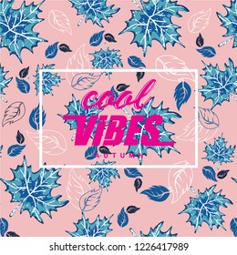 cool vibes autumn concept design for bed cover and other use