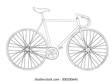 Cool vinatage bicycle illustration 