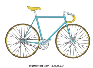 Cool vinatage bicycle illustration 