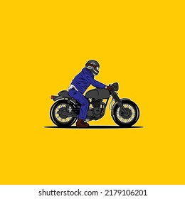 cool vintage caferacer biker design