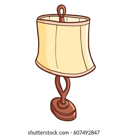 Cool and vintage table lamp for interior - vector.