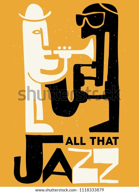 cool vintage vector jazz poster slogan stock vector royalty vintage jazz posters