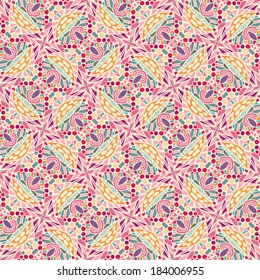 Cool wallpaper in bright colors in vector. Seamless pattern 