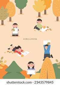 Cool but warm autumn illustration
