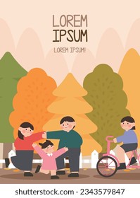 Cool but warm autumn illustration