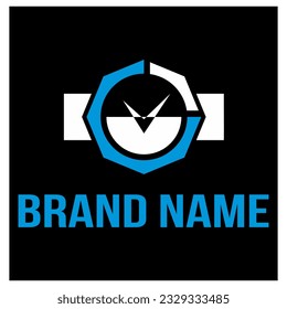 logotipo de forma de reloj genial, para el diseño del logotipo de la empresa.