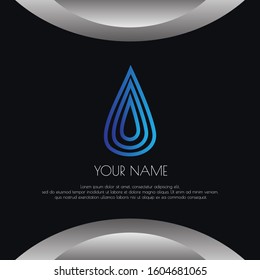 cool water logo for your company or business aqua vector illustration abstract line