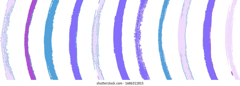 Cool Wavy Streifen Vintage Muster. Handgezeichnetes Lines-Banner. Frühling Sommer Graffiti Streifen. Dirty Not Trace.  