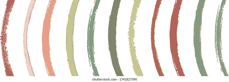 Cool Wavy Zigzag Stripes Vintage Pattern. Torn Graffiti Trace. Winter Autumn Bright Fashion Print. Cool Vector Watercolor Paint Lines. Ink Brushed Lines Design. Summer Spring Distress Stripes.