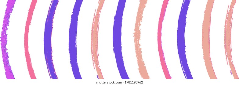 Cool Wavy Zigzag Streifen Vintage Muster. Torn Distress Trace. Dirty Vektor Aquarell Paint Lines. Farbgebürstete Linien Design. Frühling Sommer Graffiti Streifen. Herbst Winter Moderne Mode Textil.