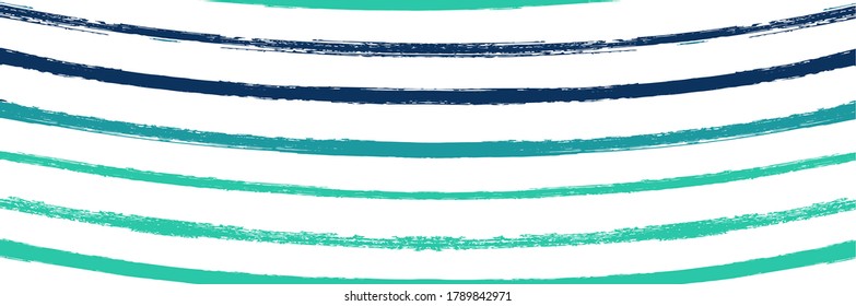Cool Wavy Zigzag Stripes Vintage Pattern. Summer Spring Graffiti Stripes. Watercolor Lines Design. Autumn Winter Modern Fashion Print. Cool Distress Trace. Torn Vector Watercolor Paint Lines.