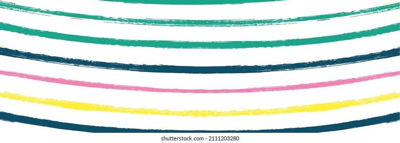Cool Wavy Zigzag Stripes Vintage Pattern. Dirty Vector Watercolor Paint Lines. Spring Summer Graffiti Stripes. Hand Drawn Lines Design. Cool Distress Trace. Winter Autumn Trendy Fashion Textile.
