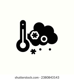 cool weather black icon, isolated icon in light background, perfect for website, blog, logo, graphic design, social media, UI, mobile app