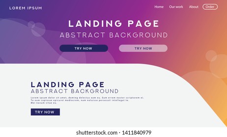 A cool web gradient landing page with a design that is suitable for video, image or web-based sales.