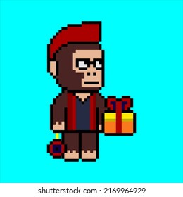 cool weird and unique monkey pixel pictures