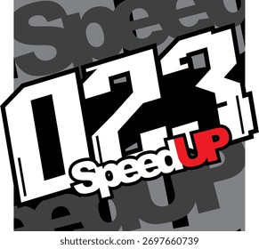 Cool white 023 number vector, sticker print design or accessory needs.