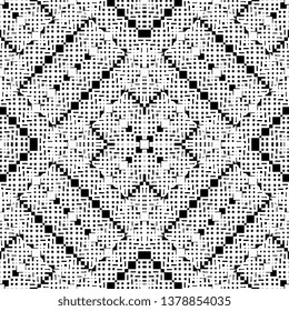 cool white black Art Deco Abstract geometric pattern. Pattern can be used for wallpaper, cover fills, web page background, surface textures. Vector linen texture