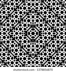 cool white black Art Deco Colorful texture. Geometric background with rhombus, dots and nodes. Vector seamless pattern. Abstract geometric pattern. Seamless geometric pattern