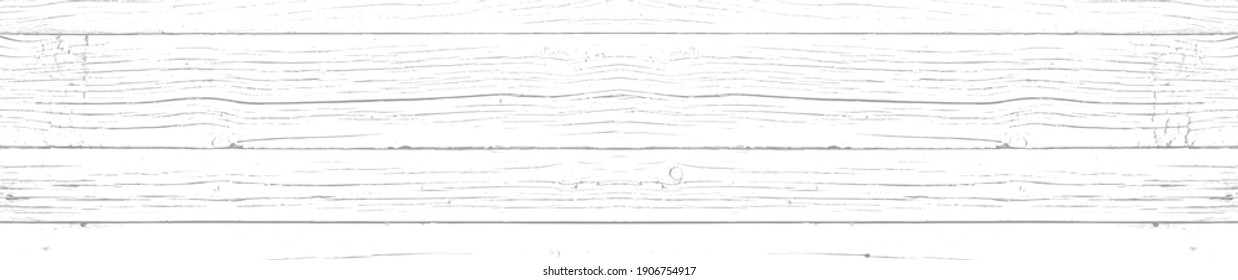 Cool white wood fence texture for backgrounds or design. Rustic wooden  wallpaper. Cracked wooden panel template. Vector EPS10.