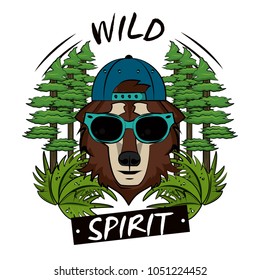 Cool wild animal print for t shirt