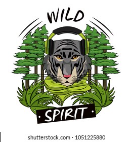 Cool wild animal print for t shirt