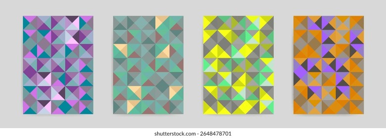 Cool Winter Geometric Triangle Seamless Pattern Design