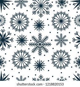 Cool Winter Snow Snowflake Seamless Pattern Background Wallpaper