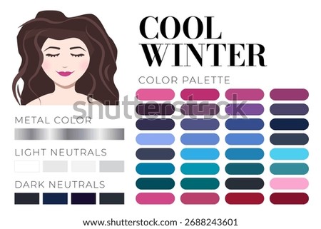 Cool Winter Type for 16 Season Color Analysis System 