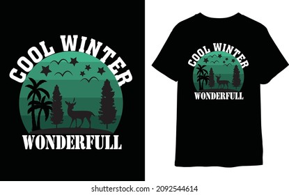 cool winter wonderfull t-shirt design