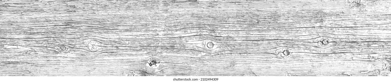 Cool wooden board texture for background or design. Rustic plywood  wallpaper. Weathered pine grain wood template with horizontal lines and knots. Vector EPS10.