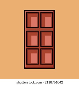 cool wooden door drawing, door vector