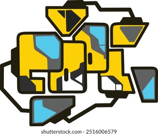 cool word graffiti text sticker illustration