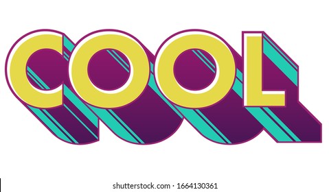 Cool Word Typography Pop Style Stock Vector (Royalty Free) 1664130361