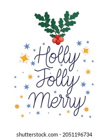 cool xmas letter with mistletoe
