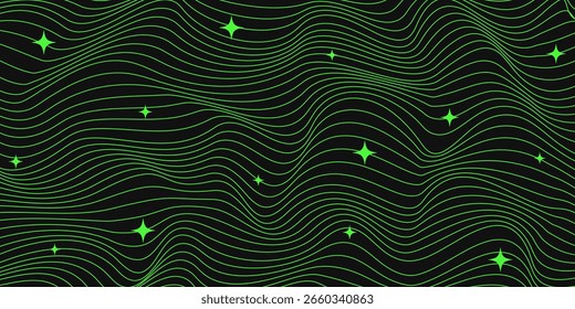 Diseño de Vector de textura deformada lineal Abstractas Cool Y2k.