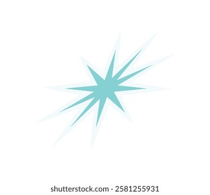 Cool Y2K star sticker. Modern abstract symbol with retro shape. Aesthetic element from the 90s, this graphic adds a trendy touch. Perfect for decoration or as a unique sticker in collections.